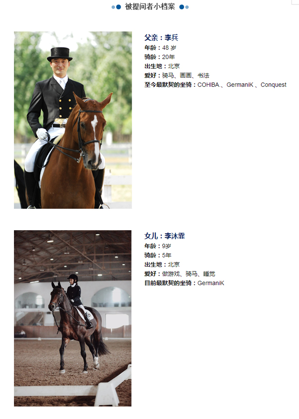 馬術普魯斯特問卷│李兵vs李沐霏：“最喜歡的騎手是我爸爸呀” Proust Q & A│LiBing副本.jpg
